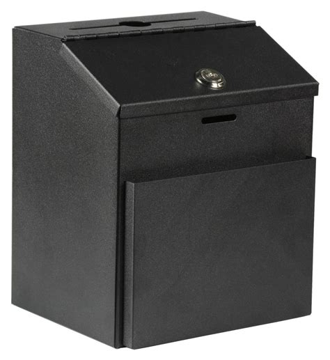 48x6 metal lock box|Metal Donation Box Locking Suggestion Box with Slot and Lock .